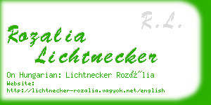 rozalia lichtnecker business card